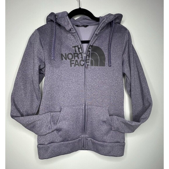 The North Face Full Zip Womens Purple Big Logo Jacket Sz Medium - Picture 1 of 9